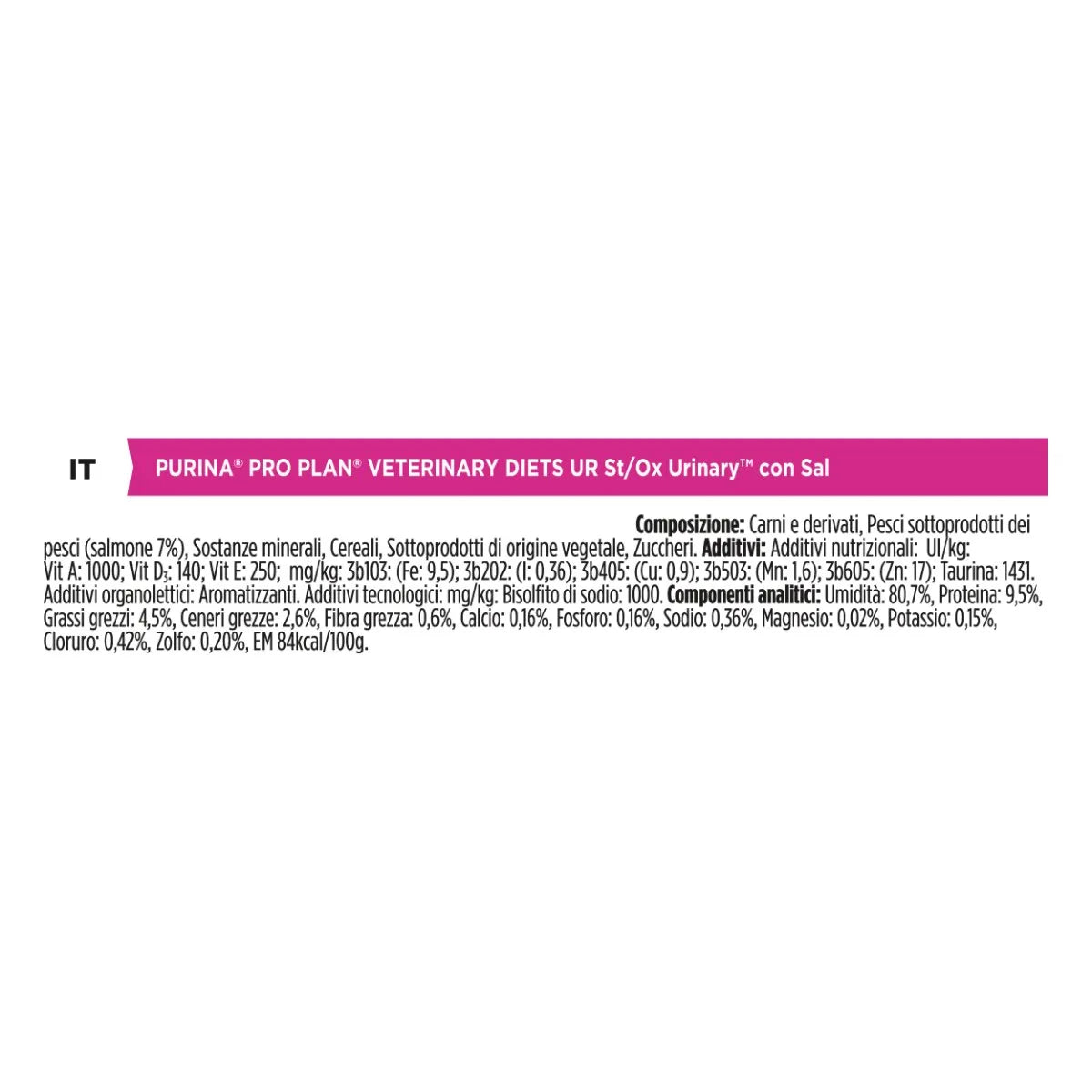 Pro Plan Feline UR Urinary Salmone 10x85g Umido per Gatti Pro Plan Feline UR Urinary Salmone 10x85g Umido per Gatti
